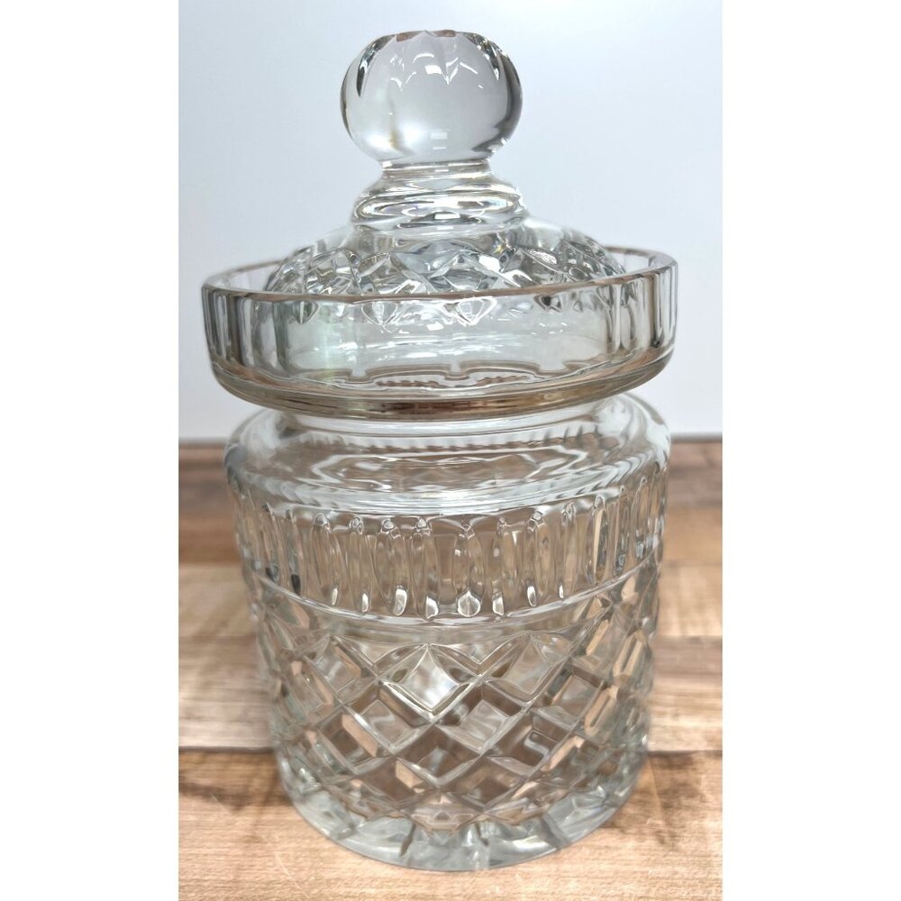 Lead Crystal biscuit jar Crystal Legends by Godinger Made in Russia Handcrafted